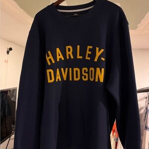 Harley-Davidson Men's Dark Blue Crewneck Sweater